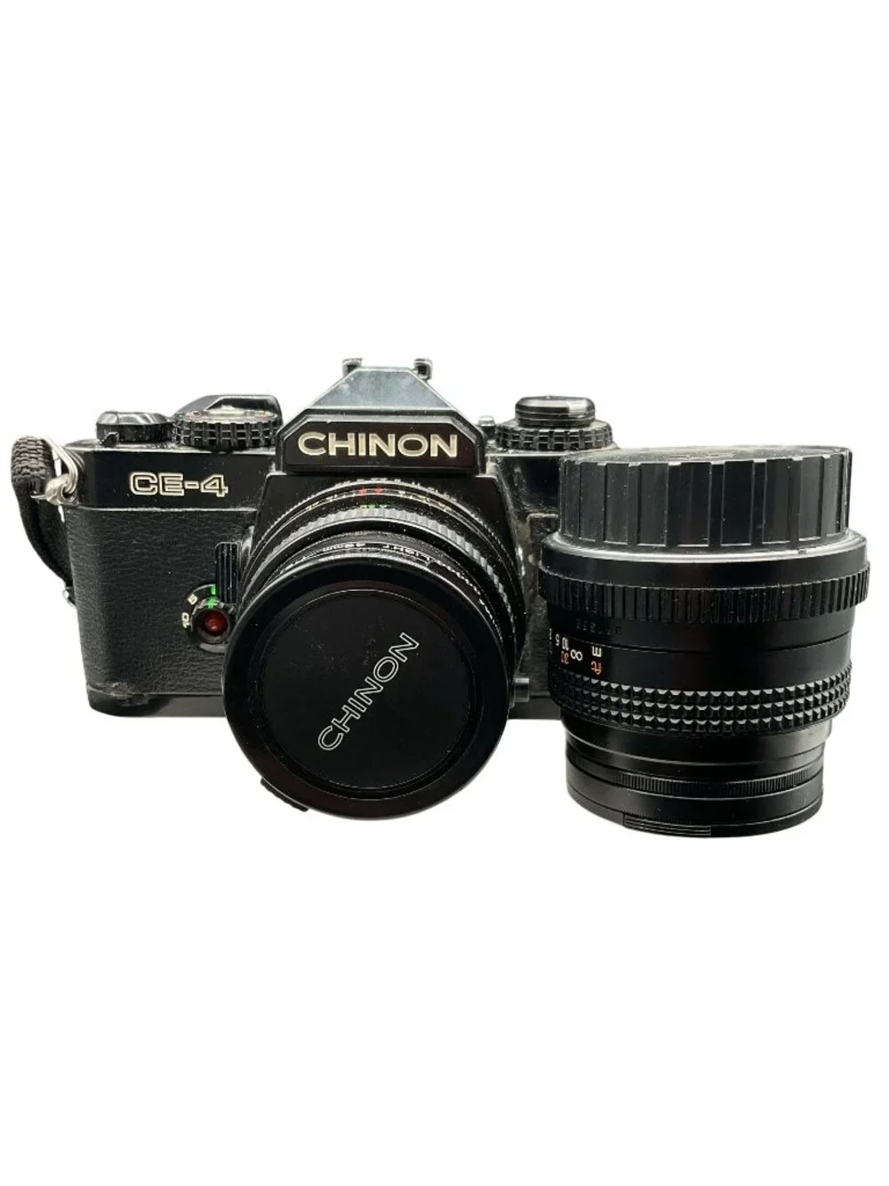 Vtg Chinon CE-3 35mm SLR Film Camera With 1:1.9 50mm Lens & Caps Tested Working